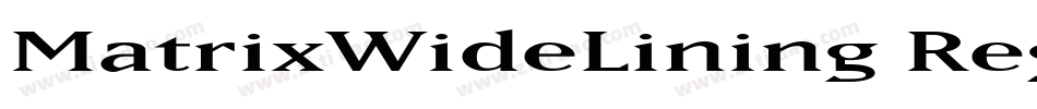 MatrixWideLining Regular字体转换